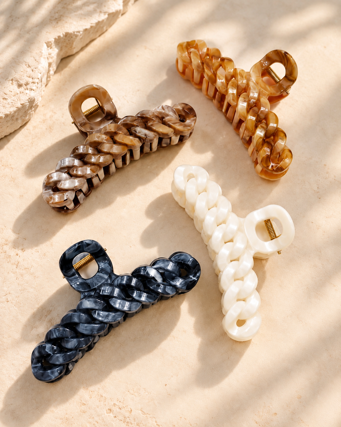 Marble Pattern Hair Claw Clips