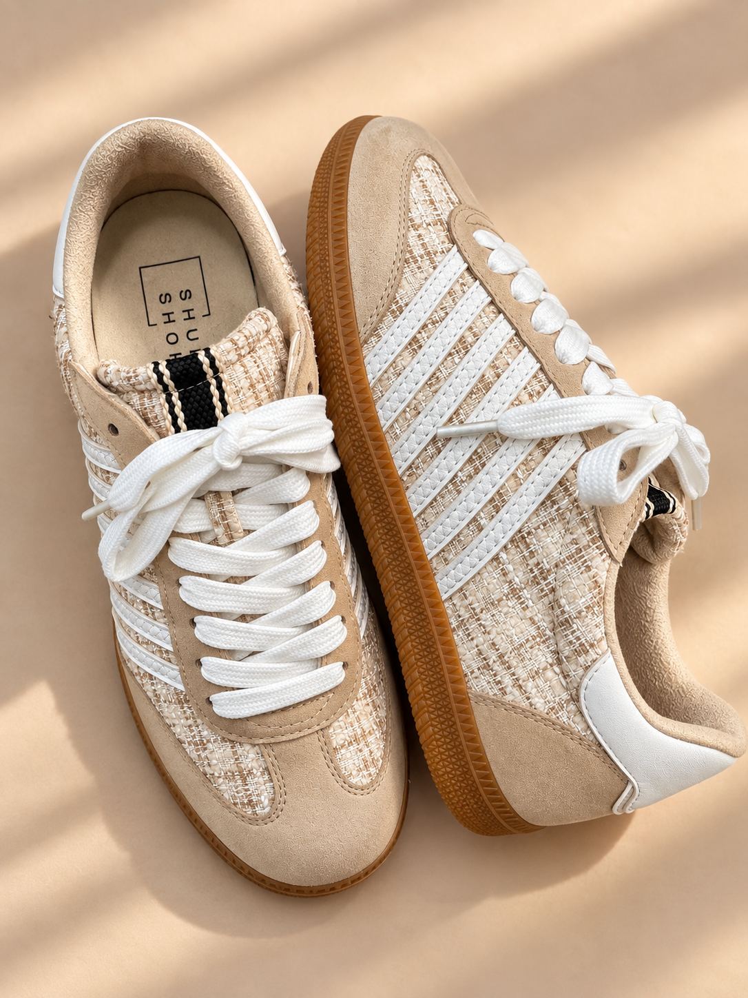 Shu Shop Tweed Taupe Stevie Sneaker