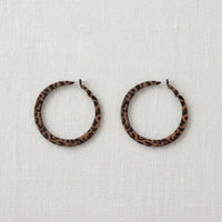 Lynn Leopard Hoop Earrings