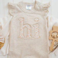 "Hi" Baby Romper