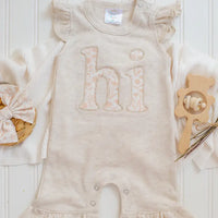 "Hi" Baby Romper
