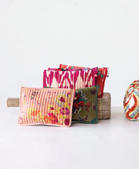 Rosalind Cotton Velvet Zipper Pouch