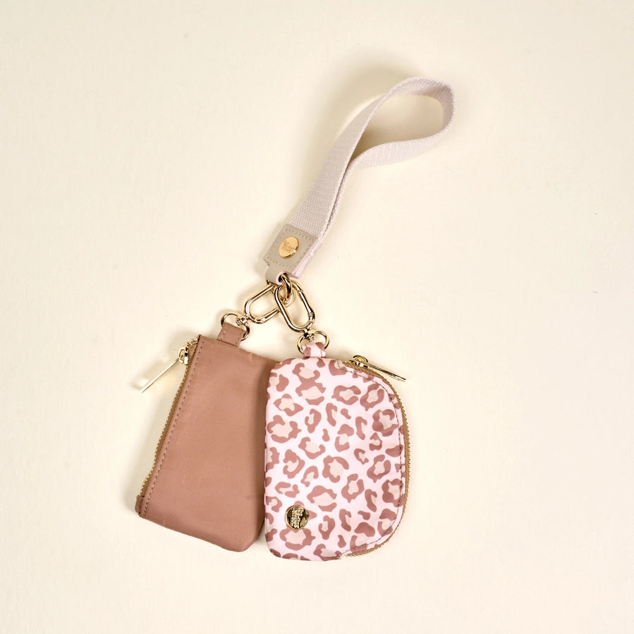 Cheetah Duo Pouch Wristlet