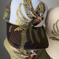 Sequin Pheasant Trucker Hats