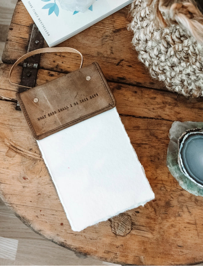 Hanging Leather Notepad