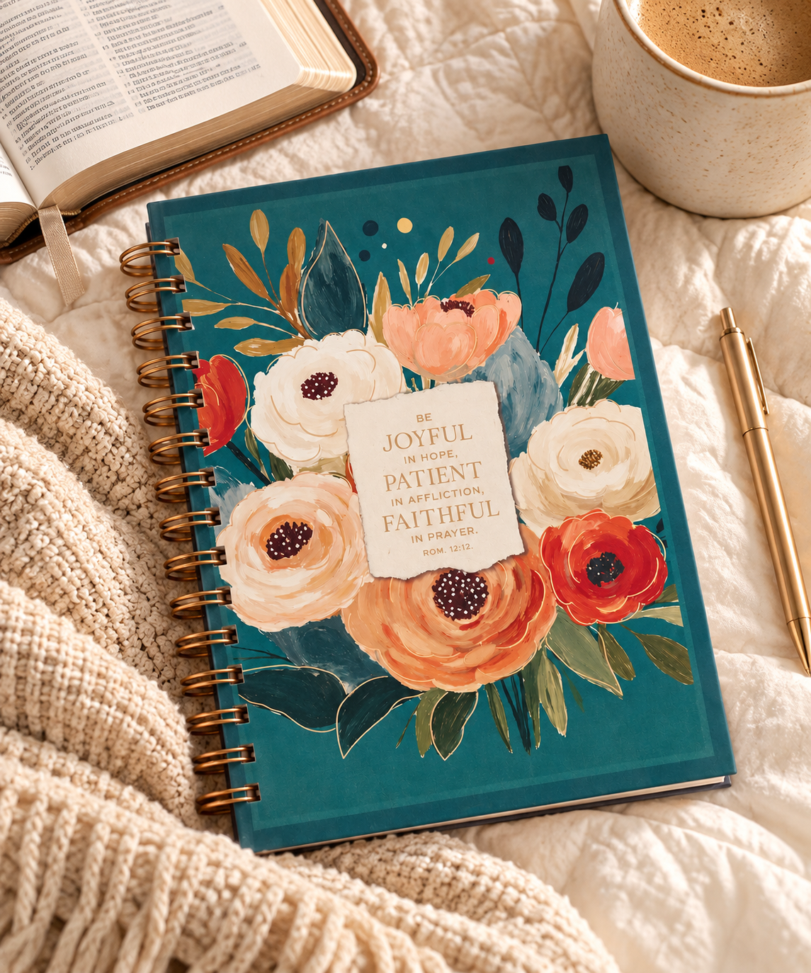 Joyful, Patient, Faithful Spiral Journal