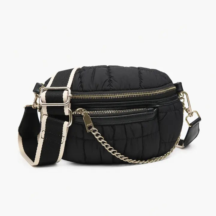 Mabel Quilted Nylon Belt Bag w/ Guitar Strap