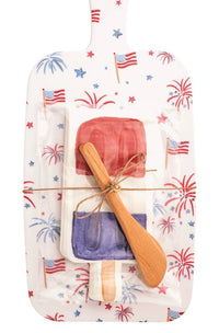 Mud Pie Americana Melamine Board & Napkin Set - FINAL SALE