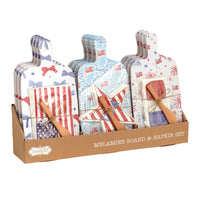 Mud Pie Americana Melamine Board & Napkin Set - FINAL SALE