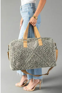 Sage Vintage Textured Duffel Bag