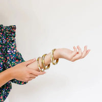 Gold Tile Bangle Set | Sunshine Tienda