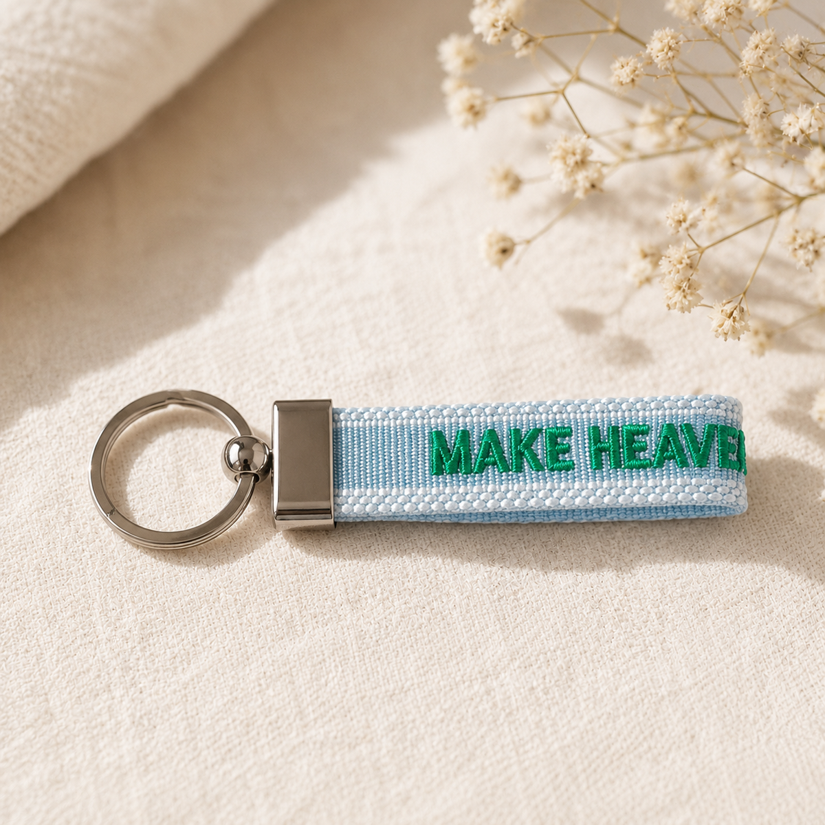 Make Heaven Crowded Keychain Loop