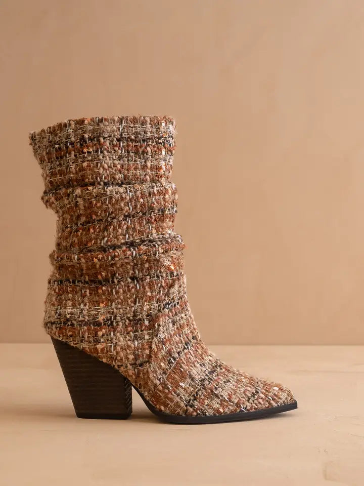 Letty Chai Tweed Boot