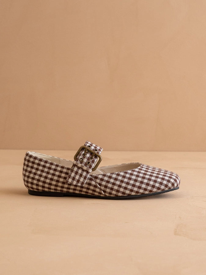 Bruno Gingham Ballet Flats