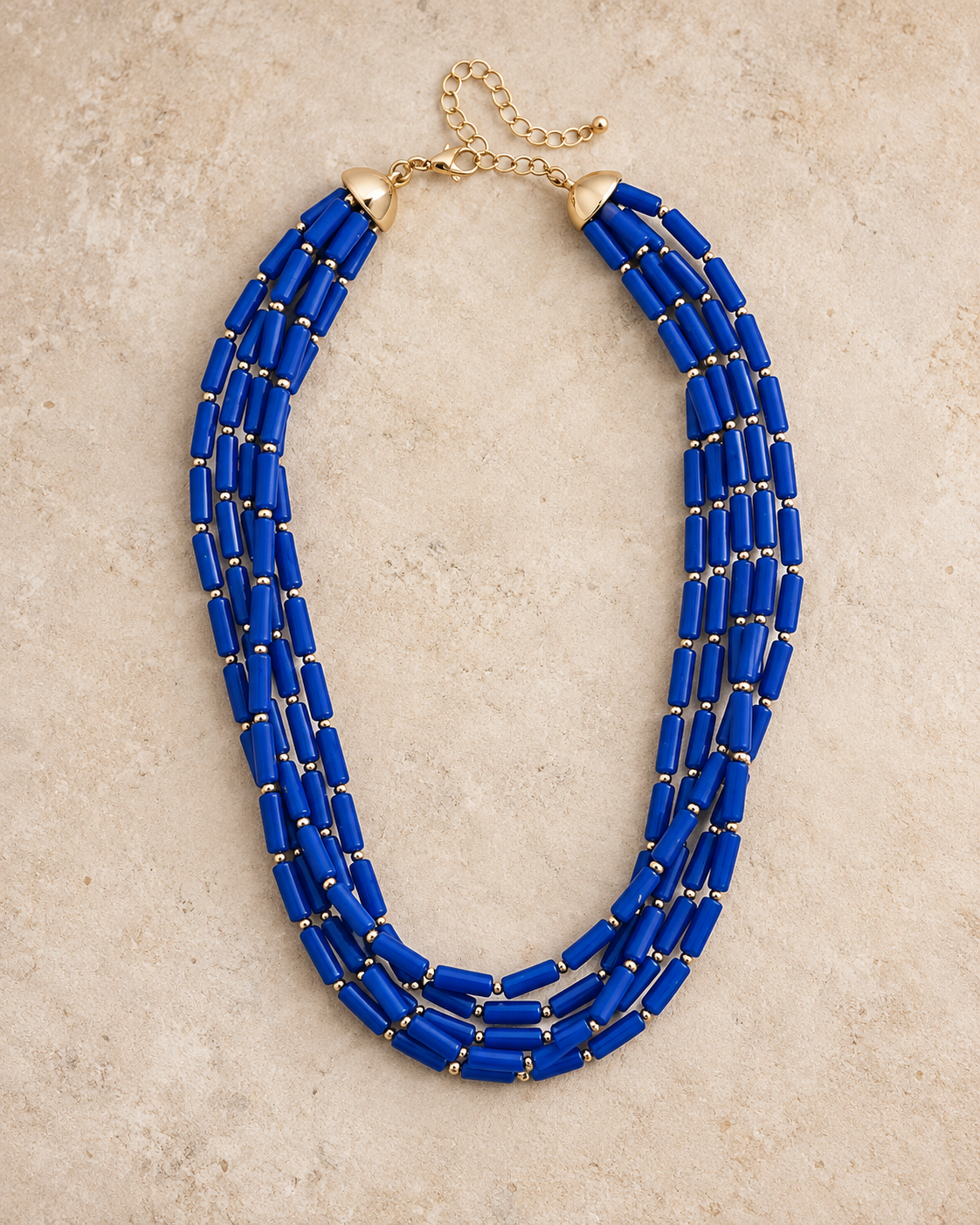 Blue Santorini Beaded Necklace