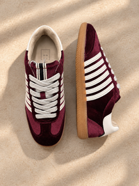 Shu Shop Bordeaux Velvet Sneaker