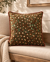 Leopard Eyelash Fringe Pillow