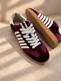 Shu Shop Bordeaux Velvet Sneaker