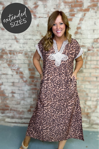 Cora Leopard Midi Dress