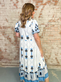 Kimberly Border Print Dress
