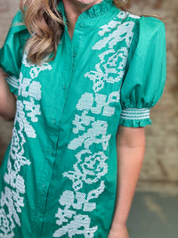 Gabriela Embroidered Dress