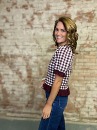 Starlett Checkered Sweater Top