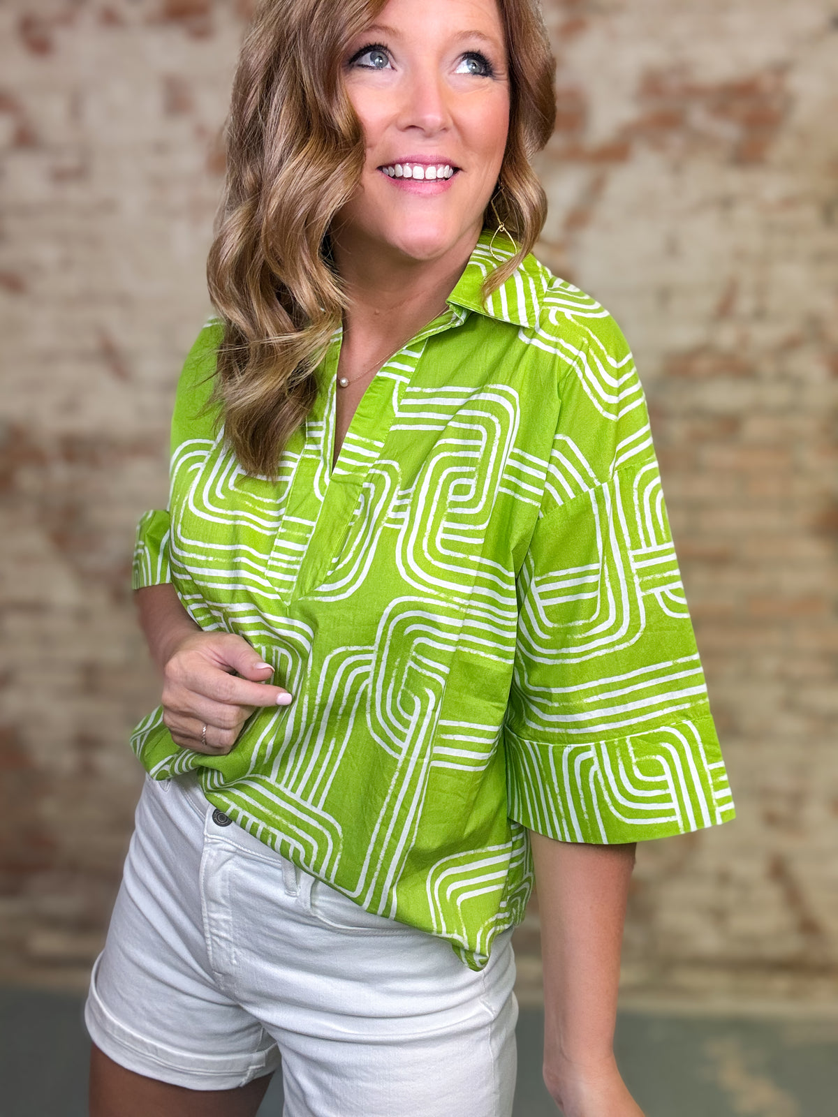 Leshia Abstract Print Top FINAL SALE