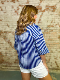 Hadley Striped Button Down Top