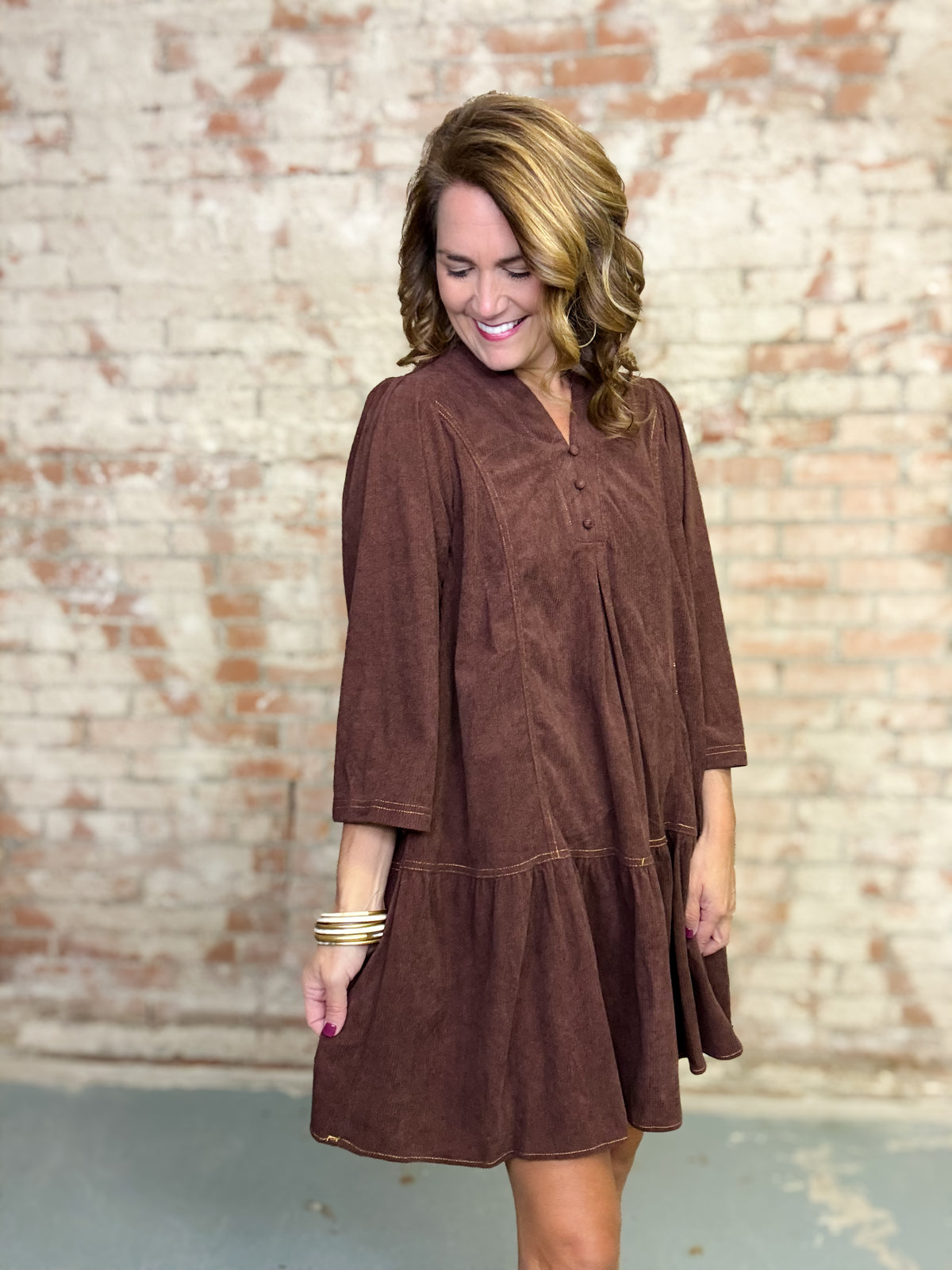 Corinna Ruffle Hem Dress