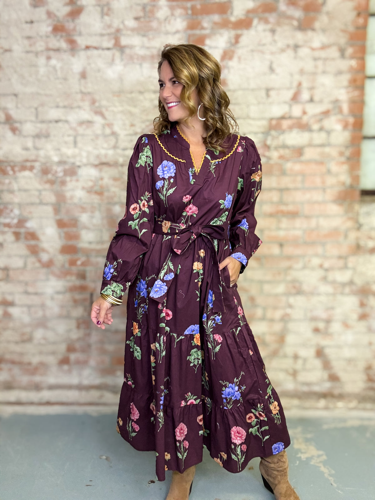 Mary Floral Midi Dress