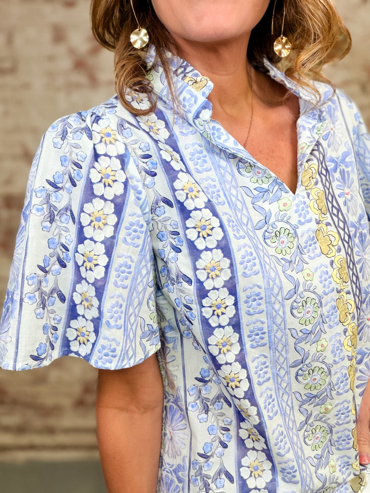 Tara Floral Embroidery Top - FINAL SALE