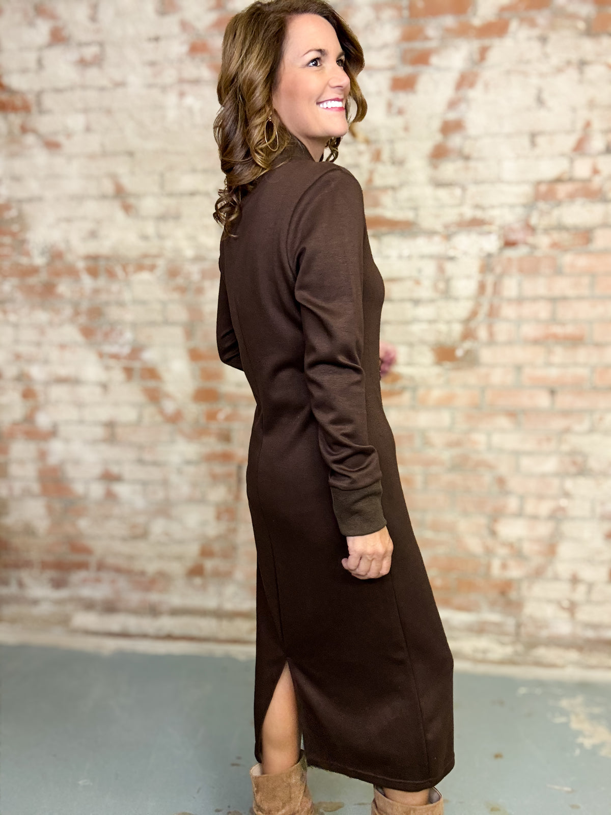Martha Solid Midi Dress