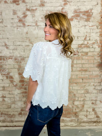 Nola Eyelet Top - FINAL SALE