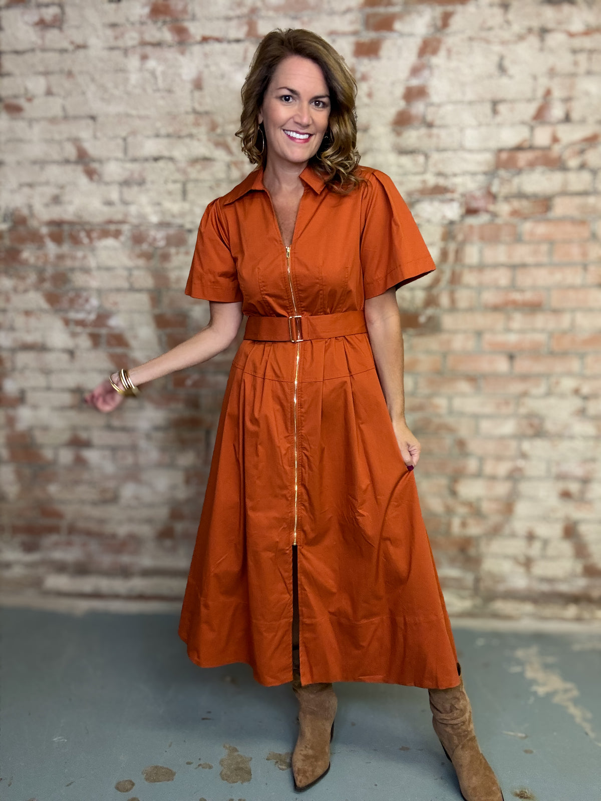 Arthur Solid Belted Dress