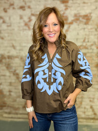Fran Applique Top