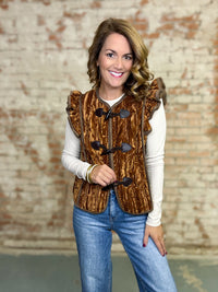 Esmee Ruffle Toggle Vest