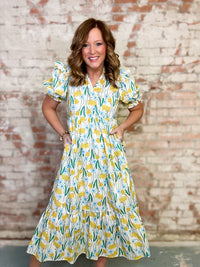 Angela Floral Midi Dress