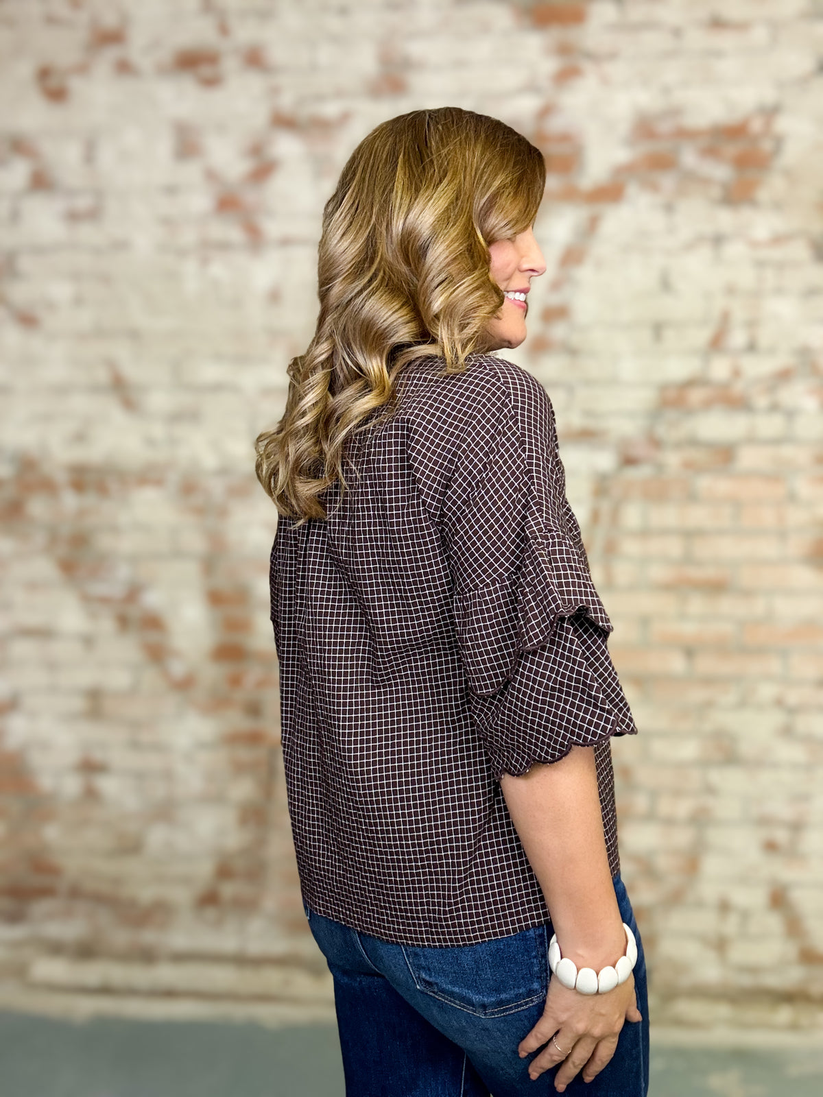 Mila Checkered Top