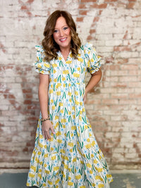 Angela Floral Midi Dress