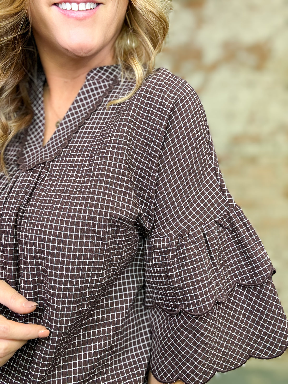 Mila Checkered Top