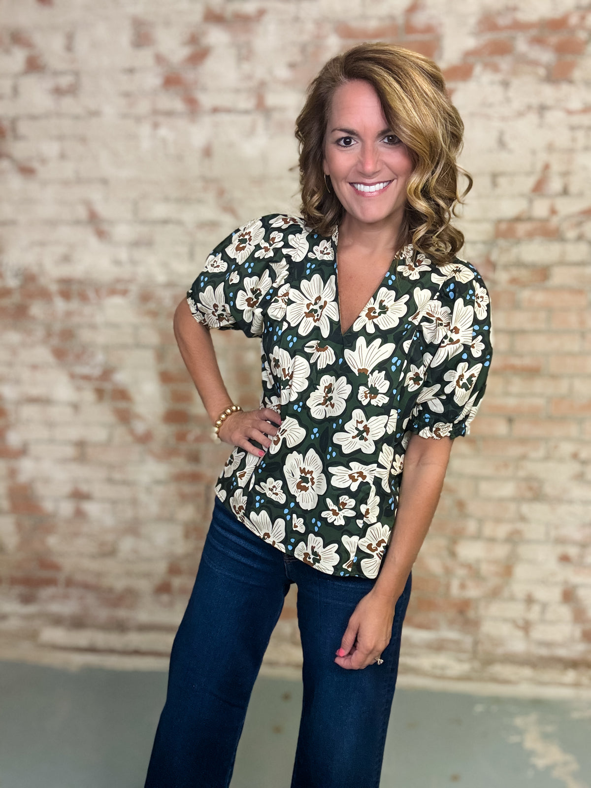 THML Jade Floral Top