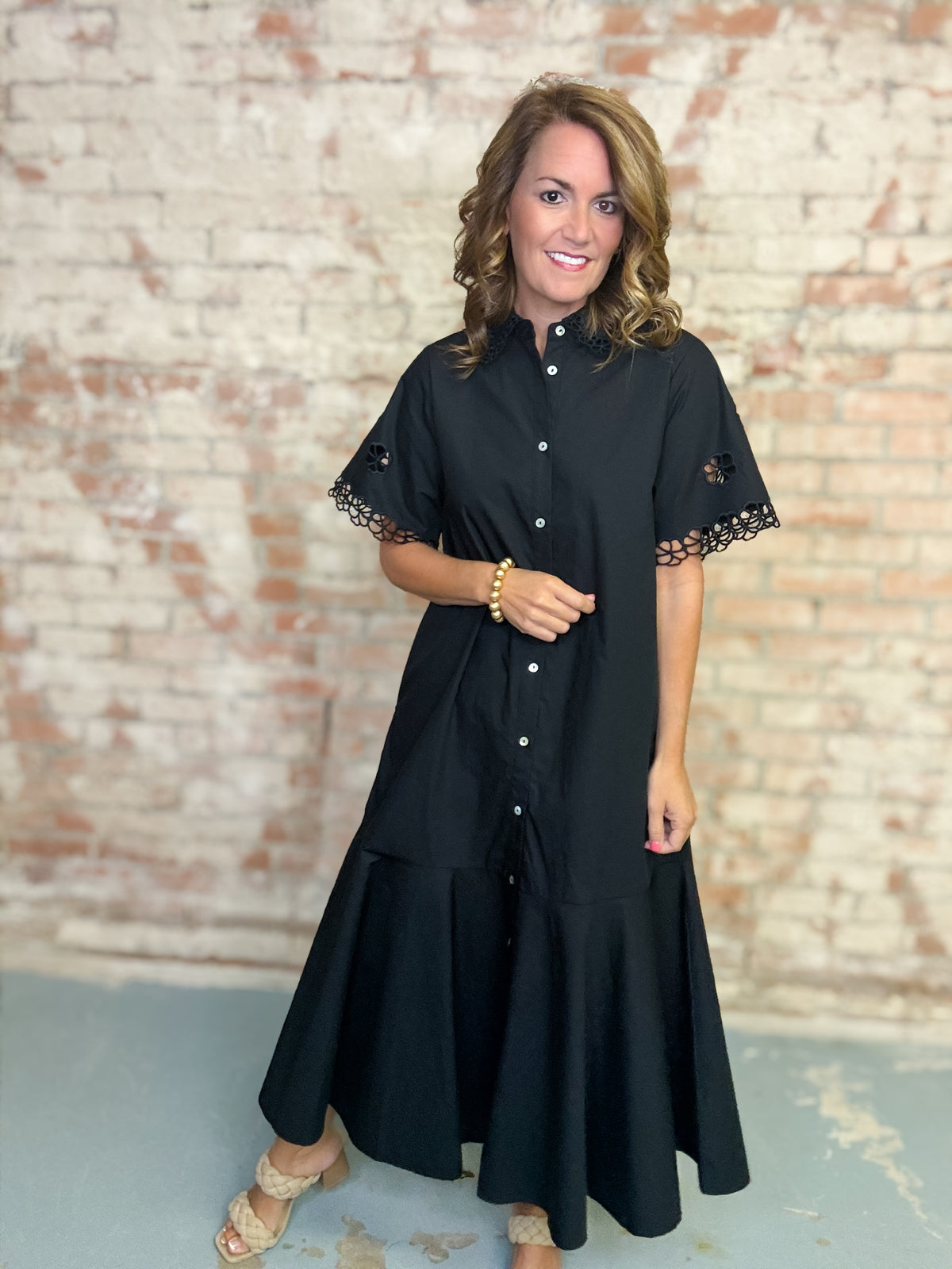 Stella Solid Flare Hem Dress