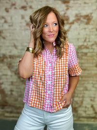 THML Nadia Gingham Top