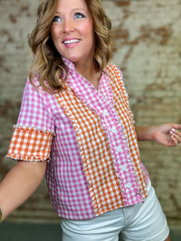 THML Nadia Gingham Top