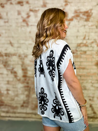 Messiah Border Poncho Top