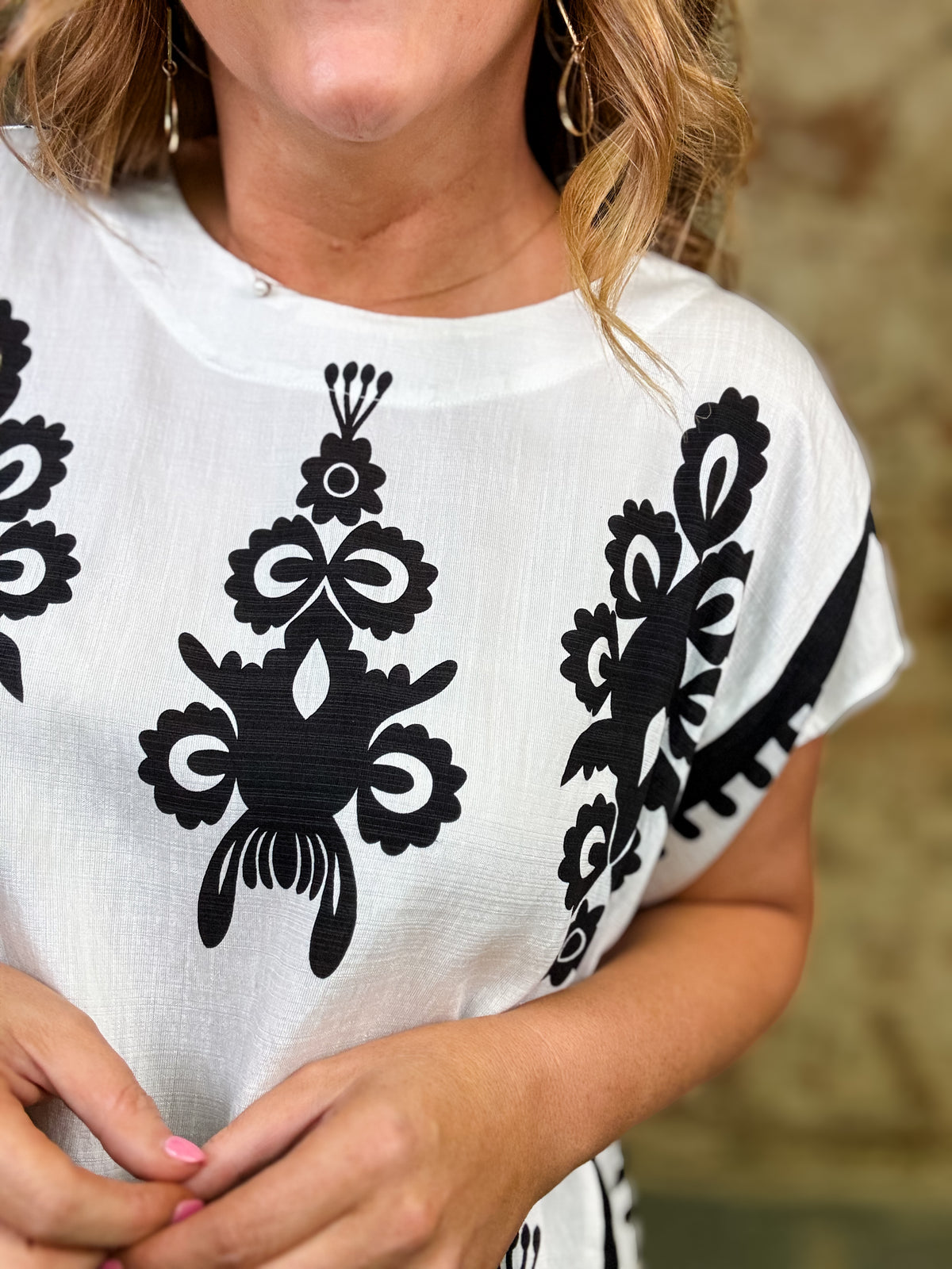 Messiah Border Poncho Top