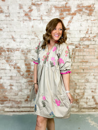 Lydia Embroidered Tiered Dress - FINAL SALE