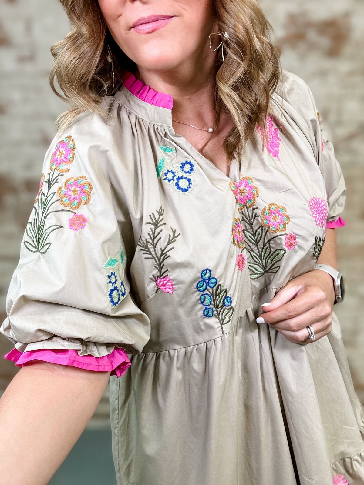 Lydia Embroidered Tiered Dress - FINAL SALE