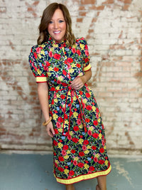 Caelin Floral Midi Dress