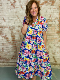 Felisha Floral Midi Dress